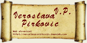 Veroslava Pirković vizit kartica